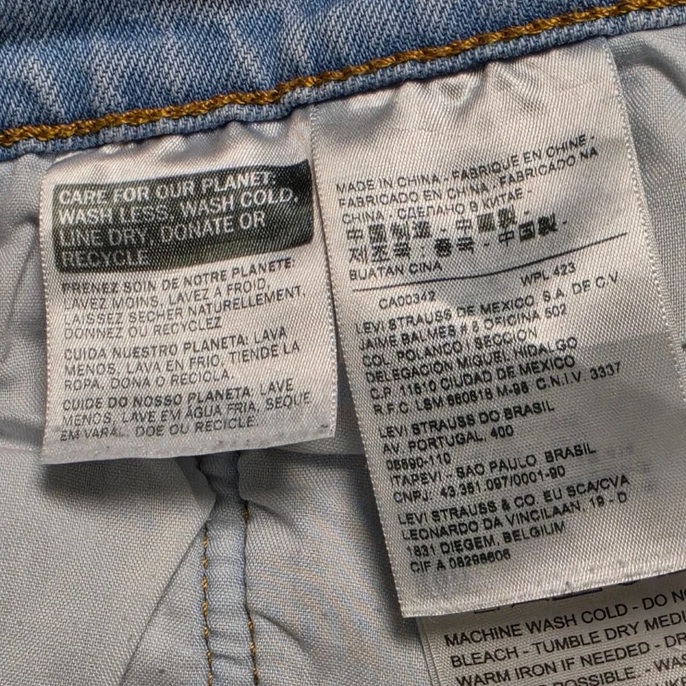 Jeans Levis 29 Womens Light Blue Excellent 501 Premium Side Logo Tape Straight - Picture 8 of 13